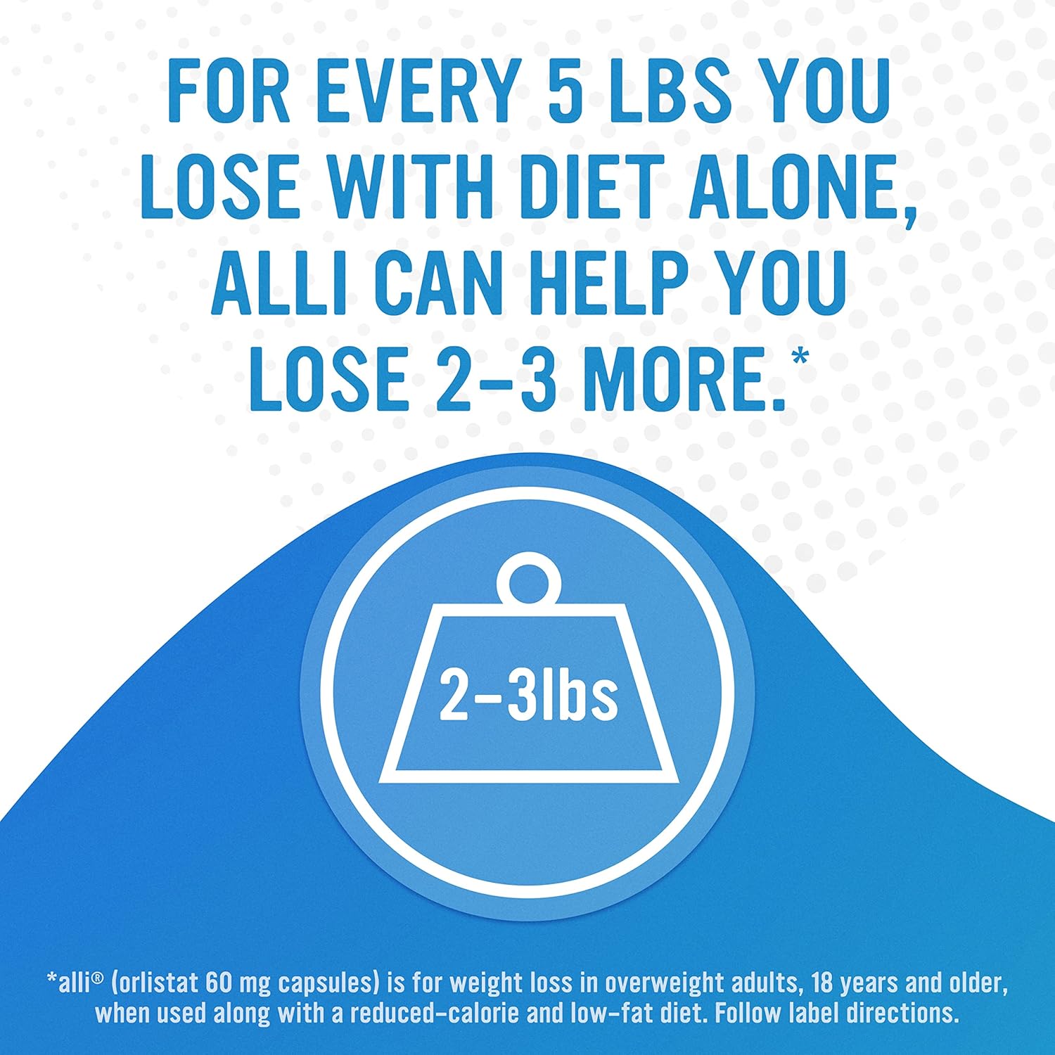 alli Weight Loss Diet Pills, Orlistat 60 mg Capsules, 120 Count Refill Pack