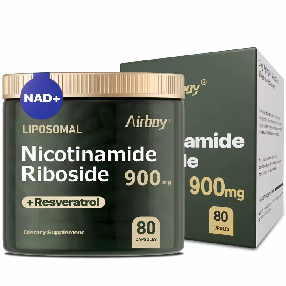 Liposomal NAD+ Supplement, Nicotinamide Riboside with Resveratrol 900mg  90 Capsules
